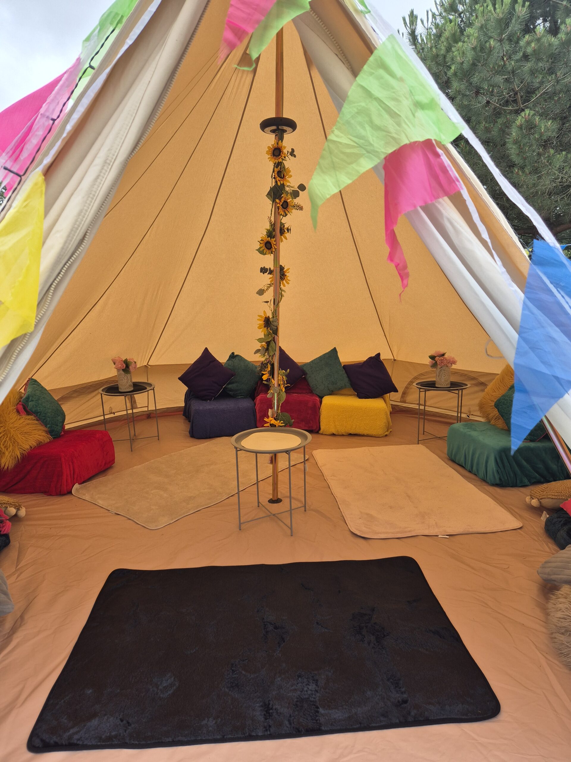 Decorated event setup by Severn Bell Sleepovers