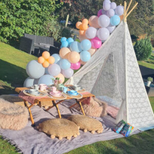 Indoor teepee tents for kids party Shrewsbury